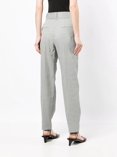 Shop Goodious Tapered-leg Trousers In Grün