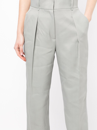 Shop Goodious Tapered-leg Trousers In Grün
