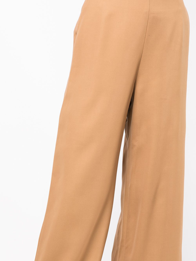 Shop Goodious Wide-leg Trousers In Braun