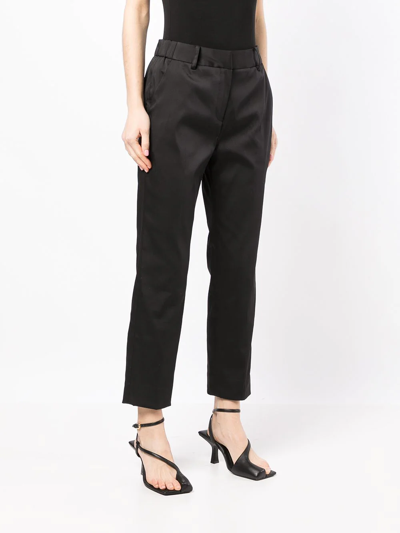 Shop Goodious Tailored-cut Trousers In Schwarz