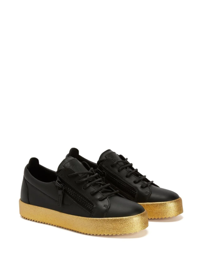 Shop Giuseppe Zanotti Frankie Low-top Sneakers In Black