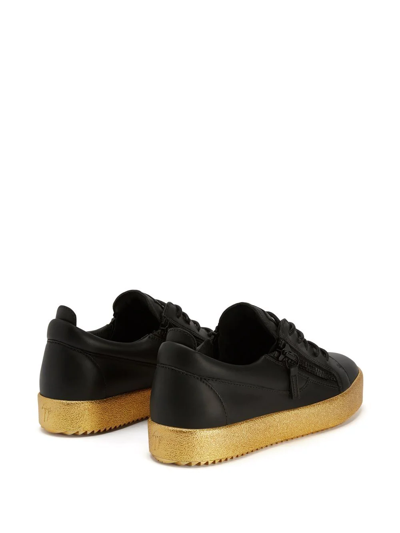 Shop Giuseppe Zanotti Frankie Low-top Sneakers In Black