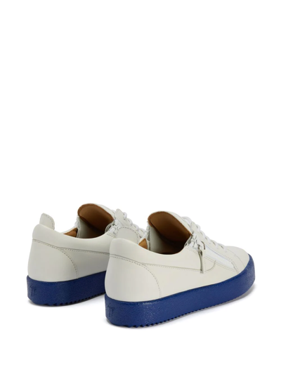 Shop Giuseppe Zanotti Frankie Low-top Sneakers In White