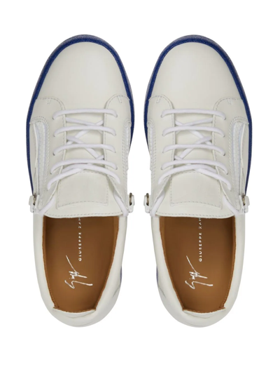 Shop Giuseppe Zanotti Frankie Low-top Sneakers In White