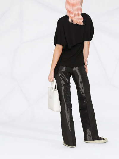 Yohji Yamamoto Puff-sleeve T-shirt In Schwarz