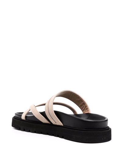 Shop Peserico Platform Slip-on Sandals In Nude
