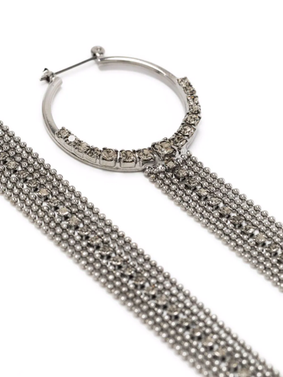 Shop Peserico Crystal-detail Drop Earrings In Silber