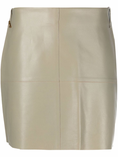 Shop Aeron High-waisted Leather Skirt In Grün