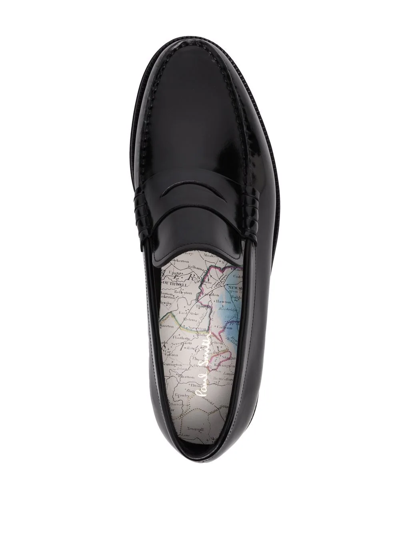Shop Paul Smith Patent Leather Penny Loafers In Schwarz