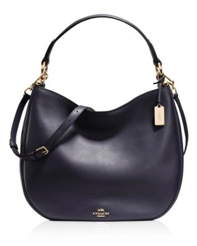 Coach Nomad Hobo In Glovetanned Leather In Light Gold/navy