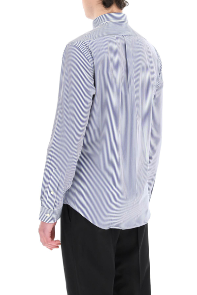 Shop Polo Ralph Lauren Striped Cotton Shirt In Blue,white