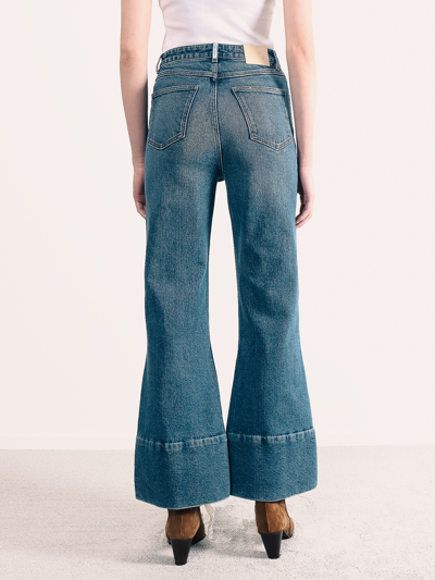 Shop Amendi Joni Flare Jeans In Mid Blue