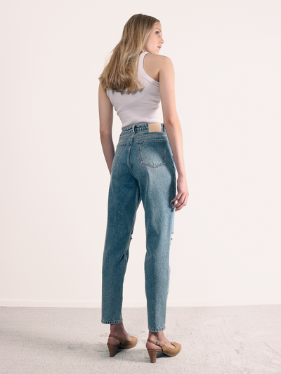 Shop Amendi Rosie Mom Jeans In Light Blue