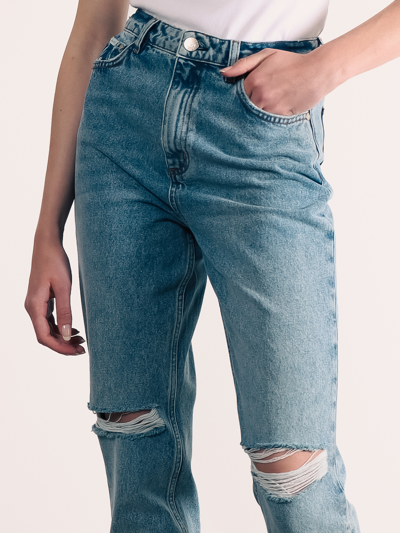 Shop Amendi Rosie Mom Jeans In Light Blue