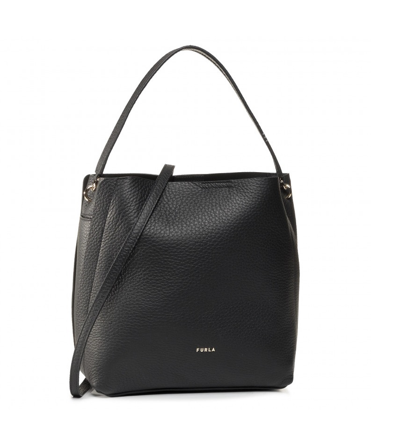 Furla Grace M Shoulder Bag In Black Leather In N a ModeSens