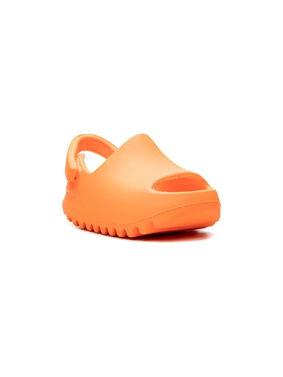 Shop Adidas Originals Yeezy "enflame Orange" Slides