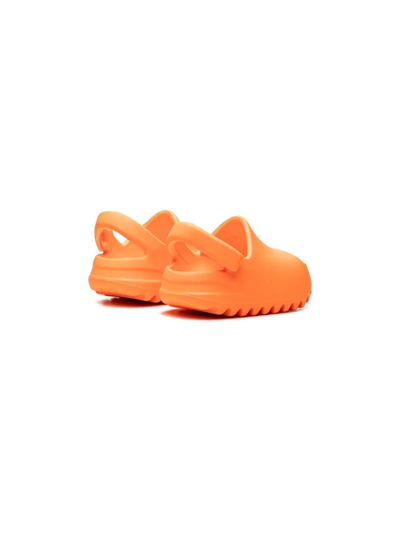 Adidas Originals Yeezy "enflame Orange" Slides In Orange