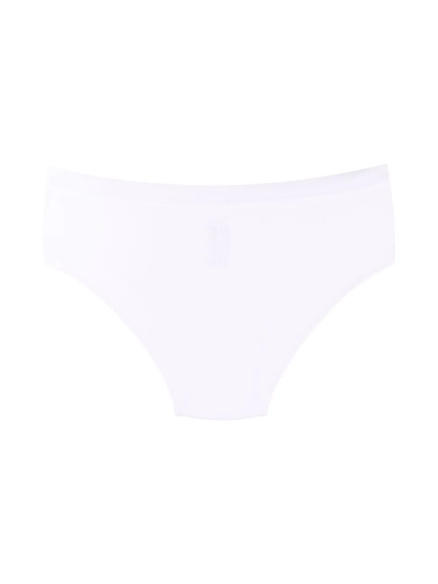 Shop Rick Owens Pentabrief Swimming Trunks In White