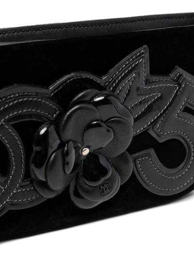 Pre-owned Chanel 2006 Camélia No.5 Shoulder Bag In Black