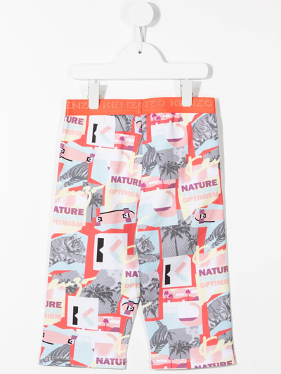 Shop Kenzo Graphic-print Bicycle Shorts In Multicolour