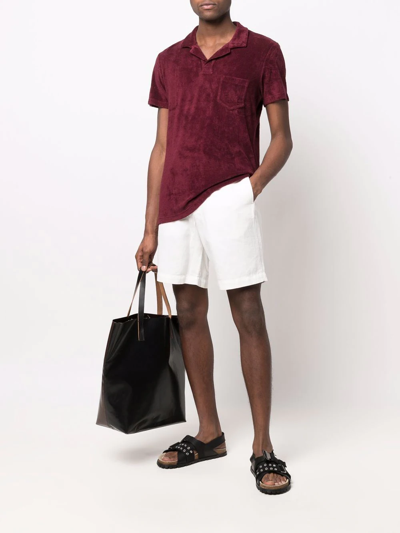 Shop Orlebar Brown Drawstring Chino Shorts In White