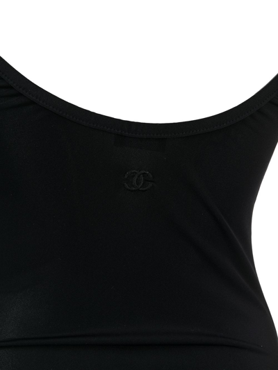 Pre-owned Chanel 1980-1990s Square Neck Swimsuit In Black