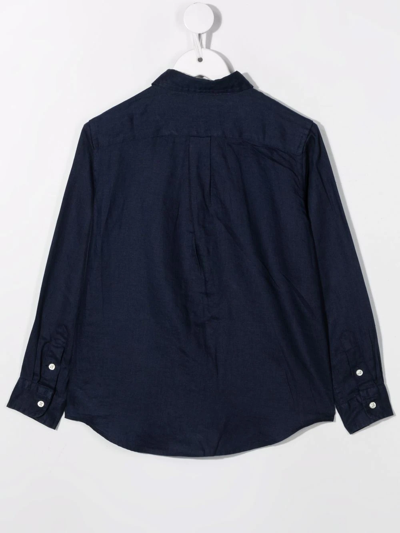 Shop Ralph Lauren Polo Pony Button-down Shirt In Blue