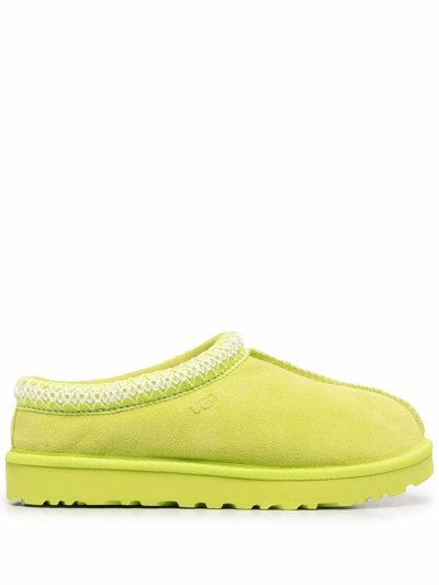 Shop Ugg Tasman Slip On Suede Slippers In Green