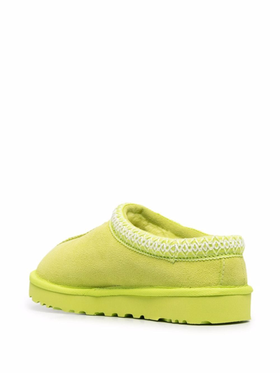 Ugg Tasman Slip On Suede Slippers In Green