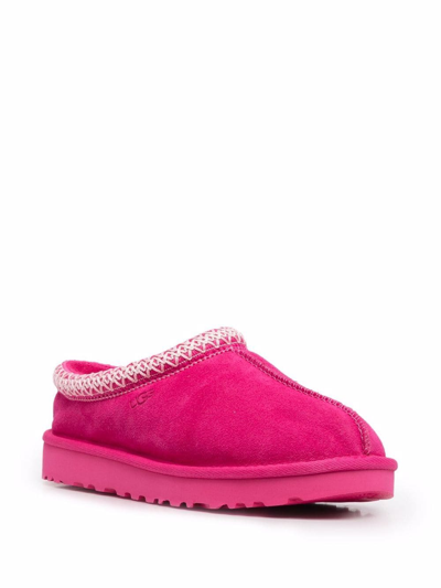 Shop Ugg Tasman Suede Slippers In Pink