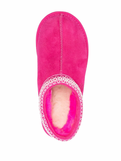 Shop Ugg Tasman Suede Slippers In Pink