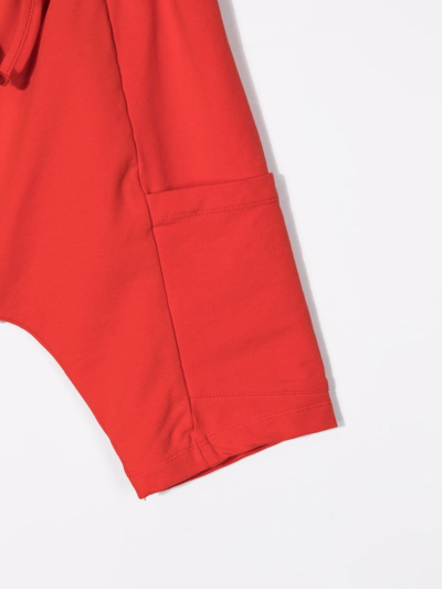 Shop Yporqué Graphic-print Track Shorts In Red