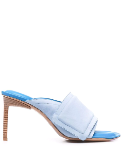 Shop Jacquemus Les Mules Piscine Sandals In Blue