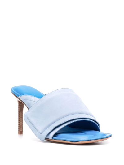 Shop Jacquemus Les Mules Piscine Sandals In Blue