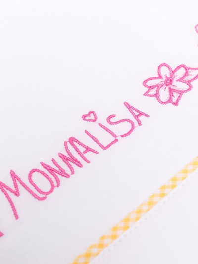 Shop Monnalisa Embroidered-logo Crib Bedding Set In White