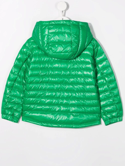 Moncler Zipped Padded Jacket In Green