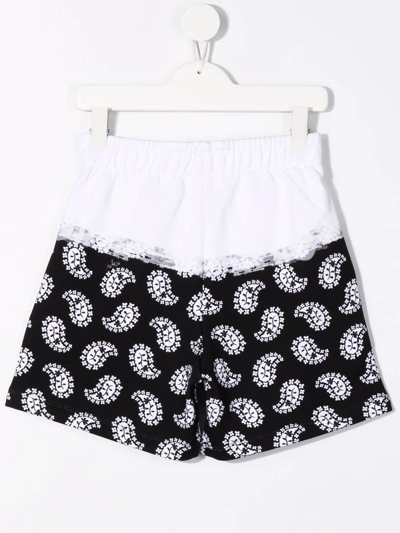 Shop Msgm Paisley-print Shorts In White