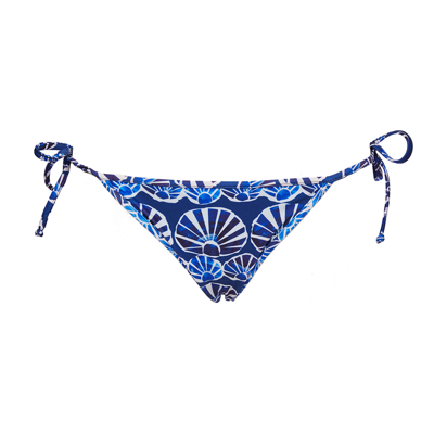 La Doublej Shell Print Reversible Bikini Bottom In Conchiglie