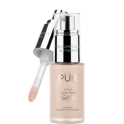 Shop Pür 4-in-1 Love Your Selfie Longwear Foundation And Concealer 30ml (various Shades) - Mp1/ivory Beige