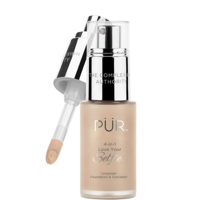 Shop Pür 4-in-1 Love Your Selfie Longwear Foundation And Concealer 30ml (various Shades) - Mg5/almond