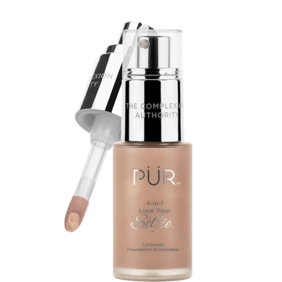 Shop Pür 4-in-1 Love Your Selfie Longwear Foundation And Concealer 30ml (various Shades) - Tp4/sand