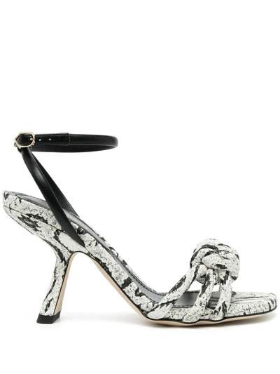 Shop Nicholas Kirkwood Lexi 75mm Knotted High-heel Sandals In Weiss
