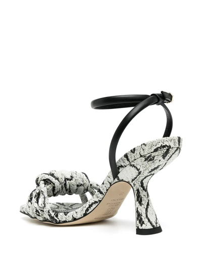 Shop Nicholas Kirkwood Lexi 75mm Knotted High-heel Sandals In Weiss