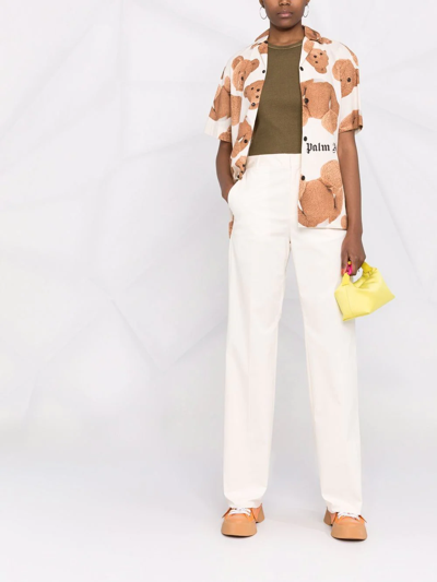 Dsquared2 Straight-leg Mid-rise Trousers In Nude