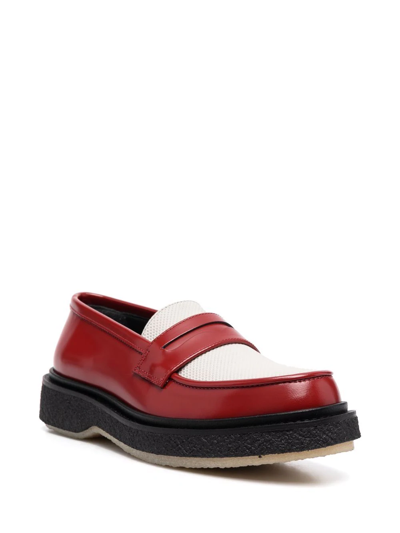 Shop Adieu Type 5 Leather Penny Loafers In Rot