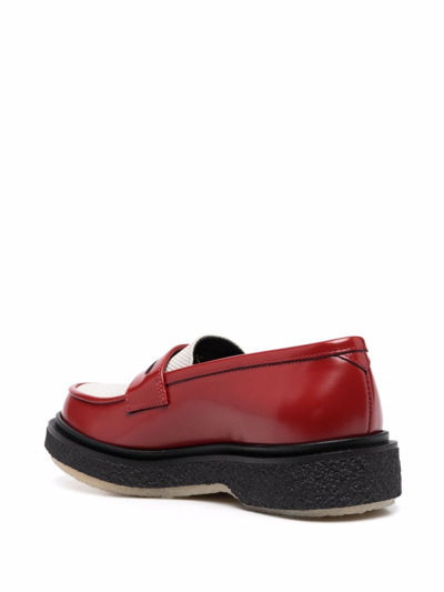 Shop Adieu Type 5 Leather Penny Loafers In Rot