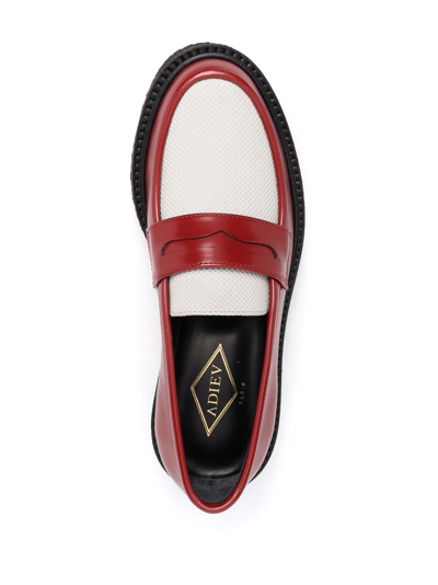 Shop Adieu Type 5 Leather Penny Loafers In Rot