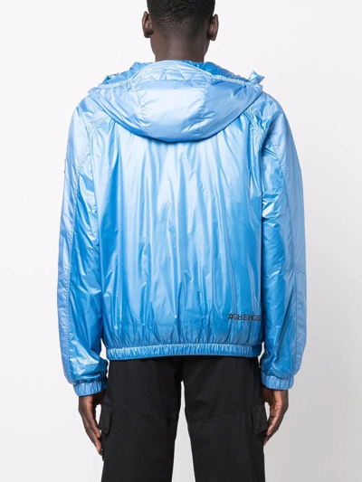 Shop Moncler Hooded Padded Jacket In Blau