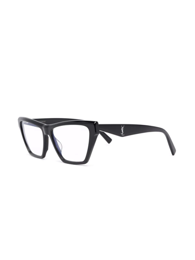 Saint Laurent Wayfarer-frame Glasses In Schwarz