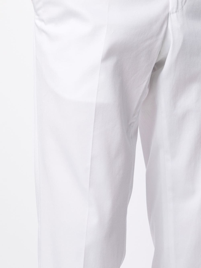 Shop Pt Torino Straight-leg Tailored Trousers In Weiss